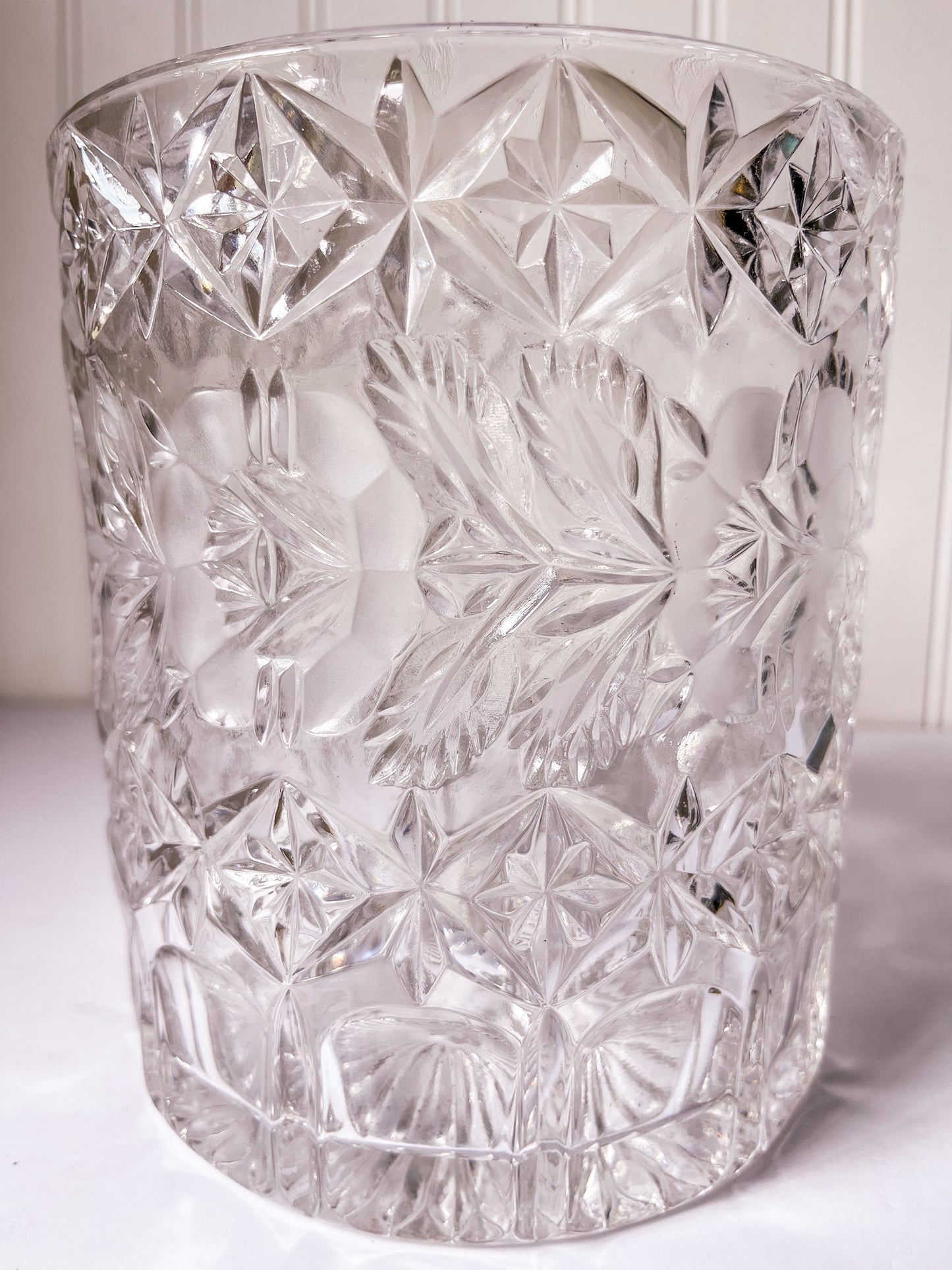 Vintage Crystal Cut Glass Planter