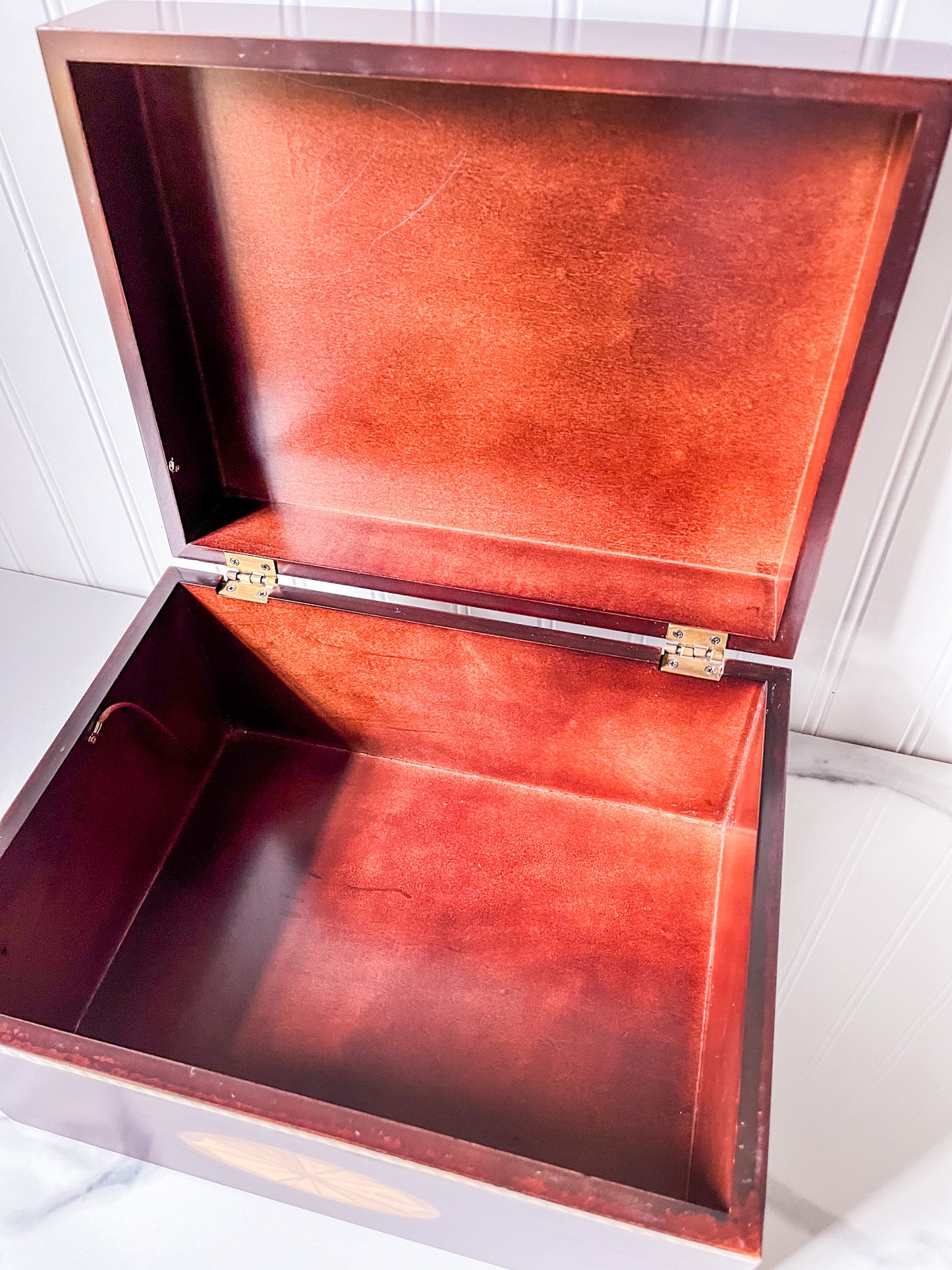 Vintage Bombay Company Inlaid Wood Box