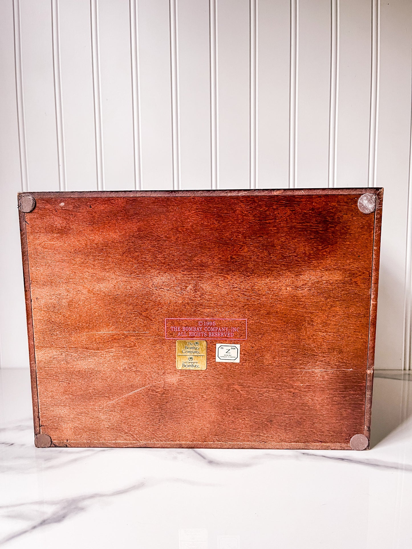 Vintage Bombay Company Inlaid Wood Box