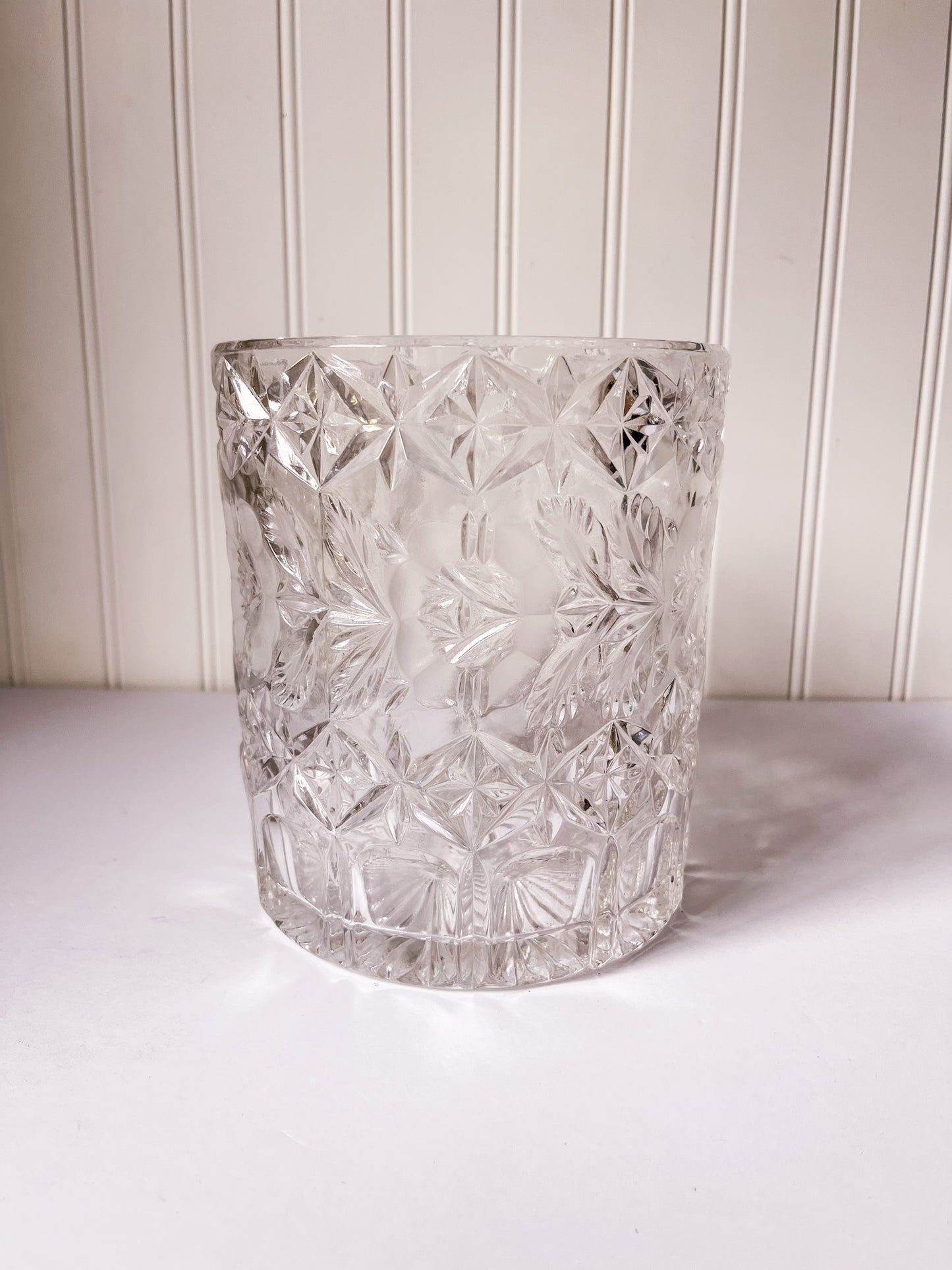 Vintage Crystal Cut Glass Planter
