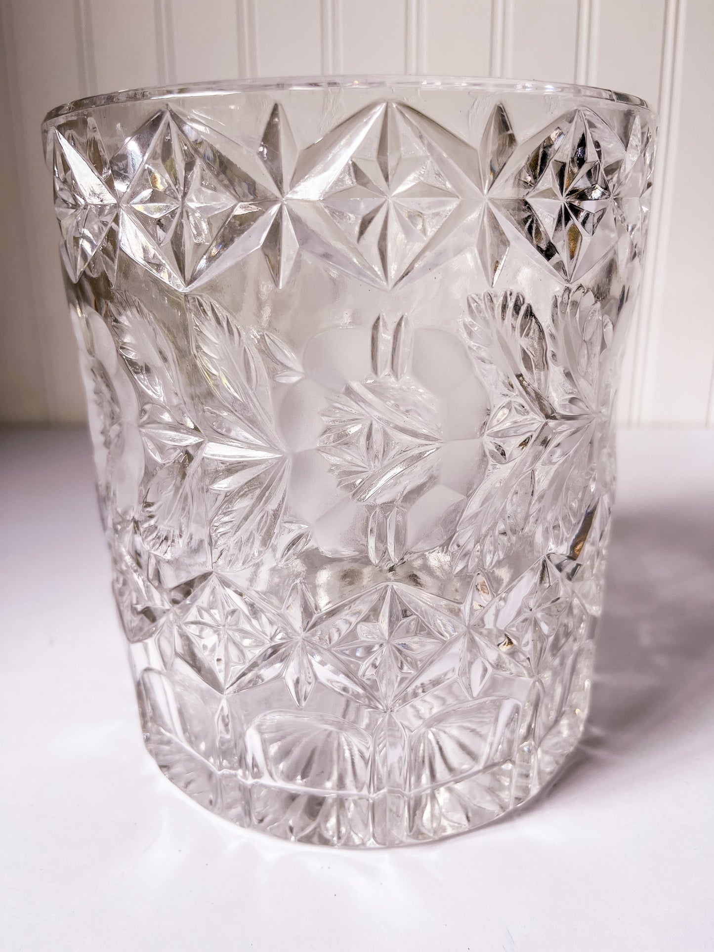 Vintage Crystal Cut Glass Planter