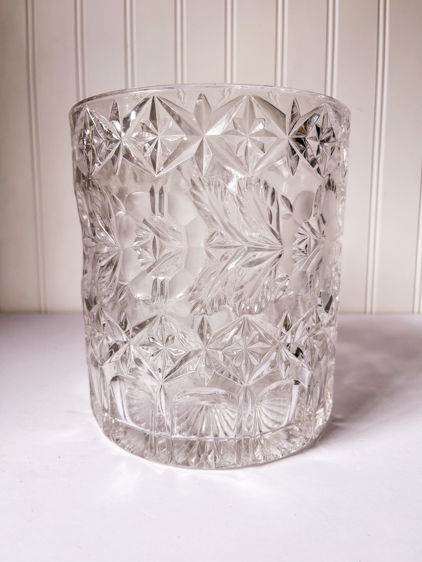 Vintage Crystal Cut Glass Planter