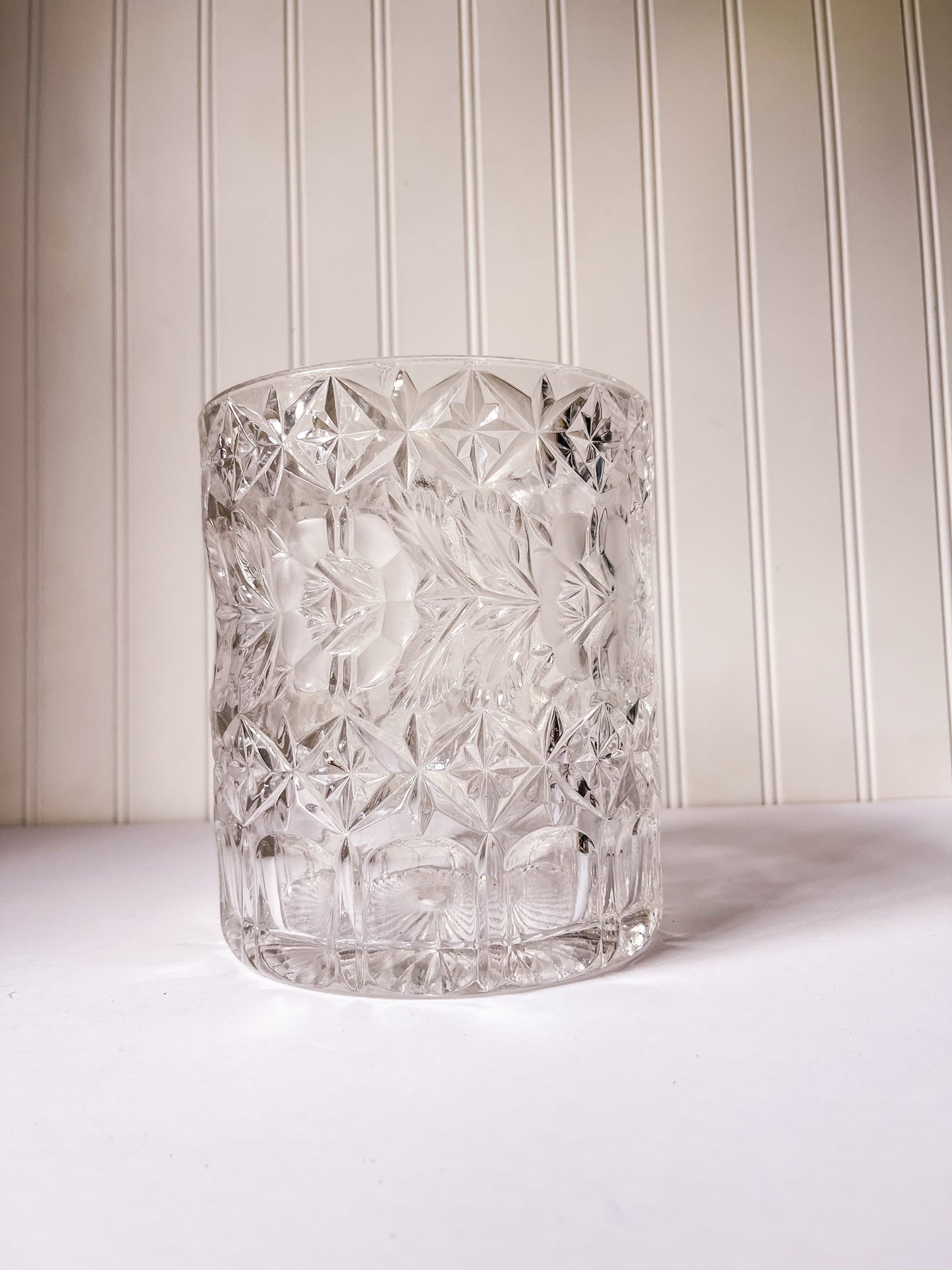 Vintage Crystal Cut Glass Planter