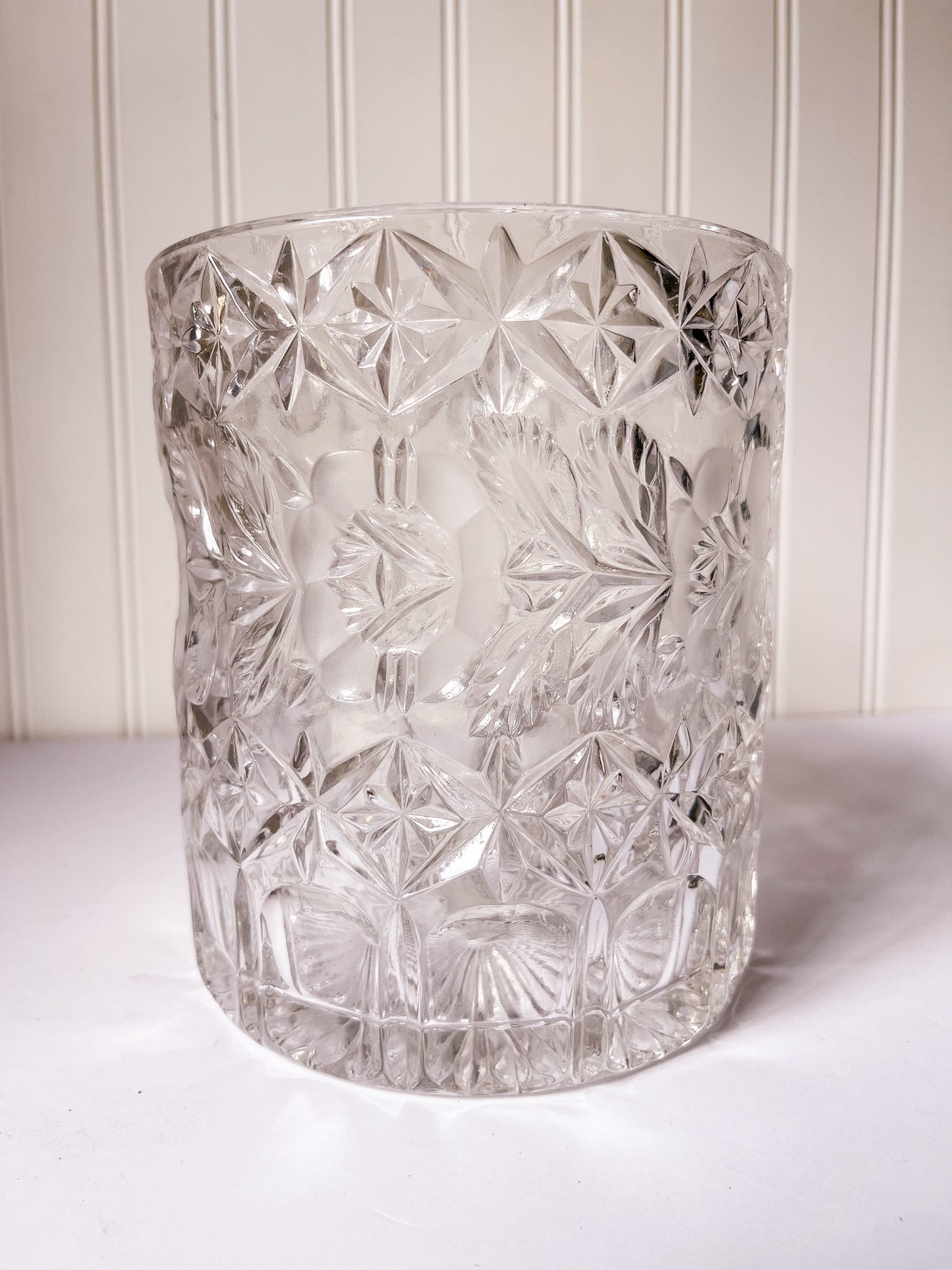 Vintage Crystal Cut Glass Planter