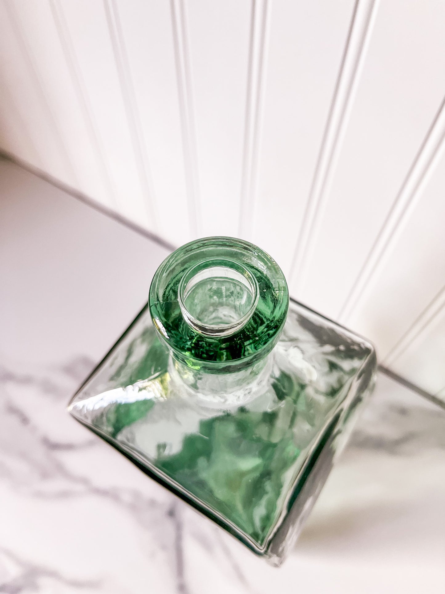 Recycled Squiggle Glass Vase or Bottle Made in Spain, Wavy Vase